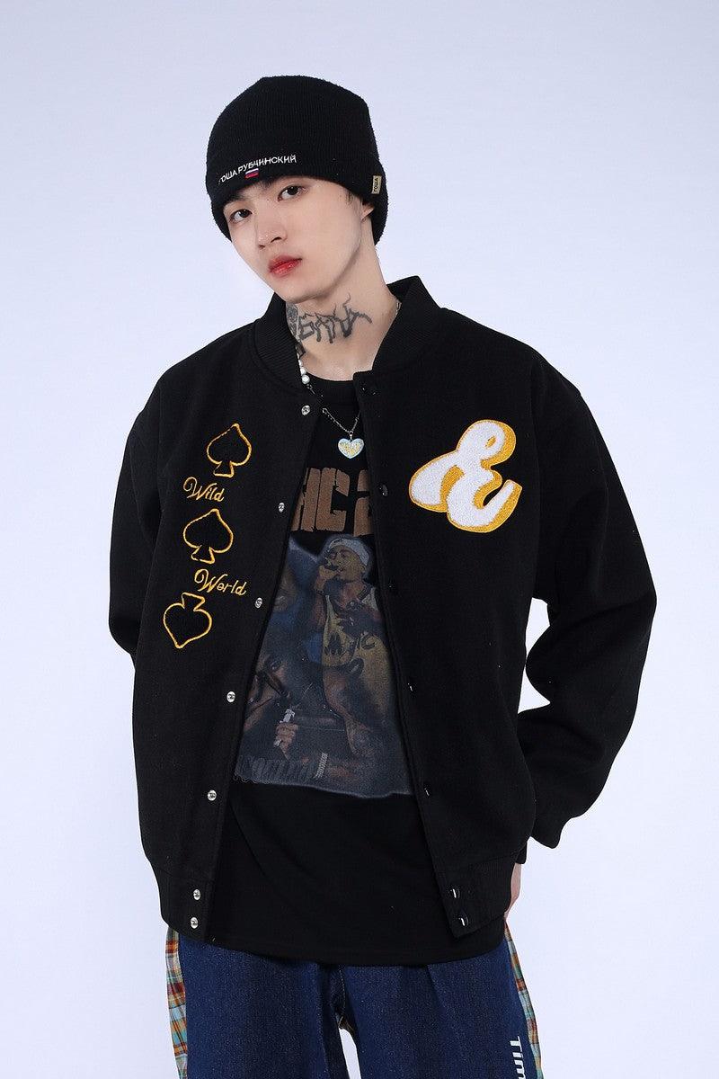CZ Skyscraper Embroidered Varsity Jacket