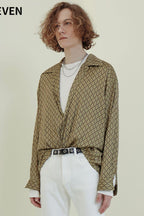 Mix7 Avocado Green Diamond Cuban L/S Shirt