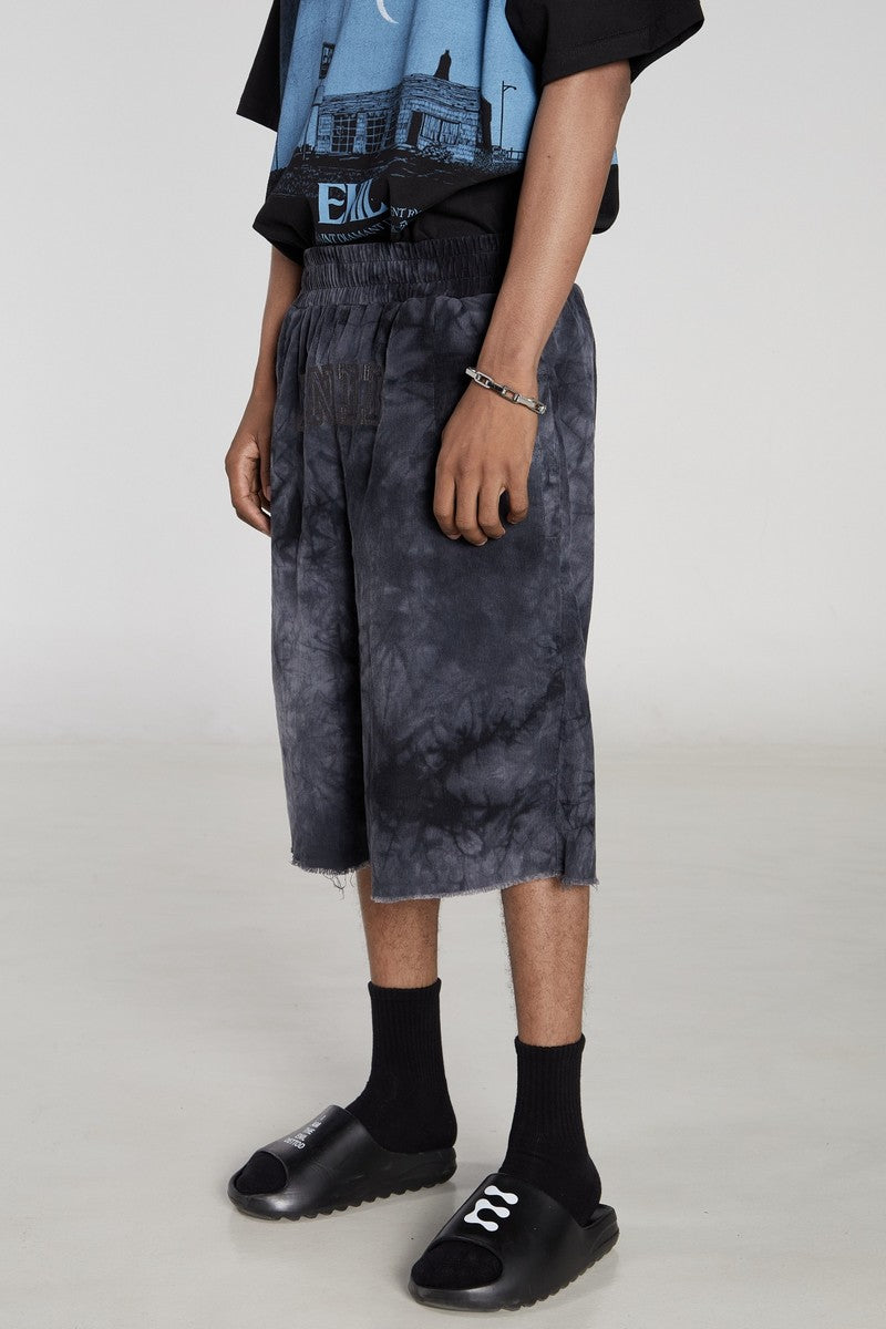 STEEPC Tie Dyed Washed Corduroy Shorts