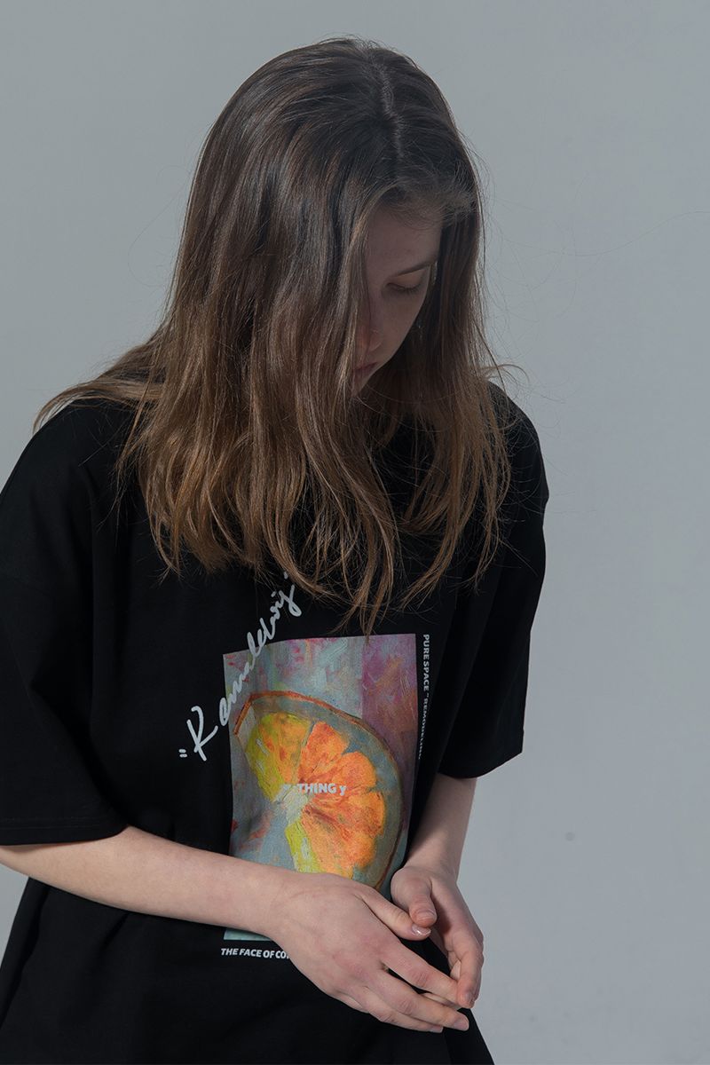 THINGY Orange Painting Loose Tee