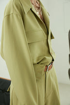Mix7 Green Shirt Jacket