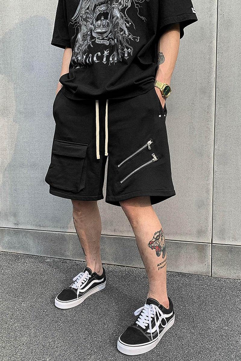 CZ Zipper Loose Shorts