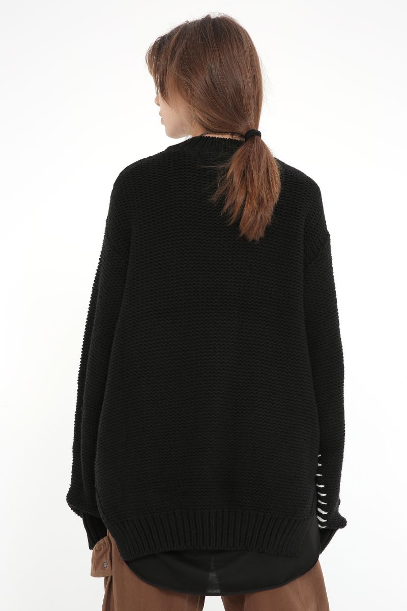 Unknown World Stitched Knit Sweater