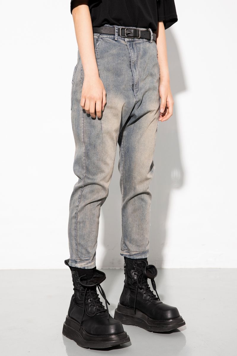 Unknown World Asymmetrical Washed Jeans