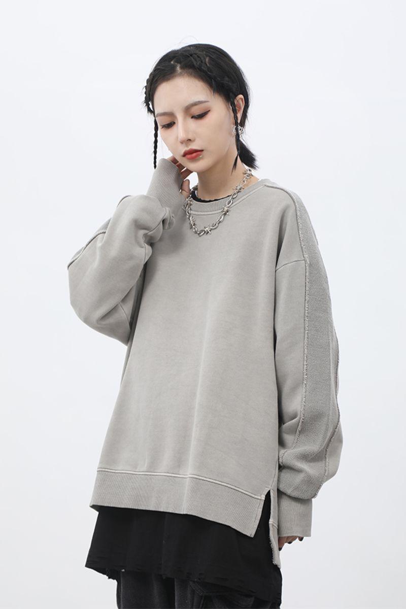 CZ Washed Split Sweater