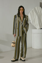 Mix7 Retro Striped Suit Jacket