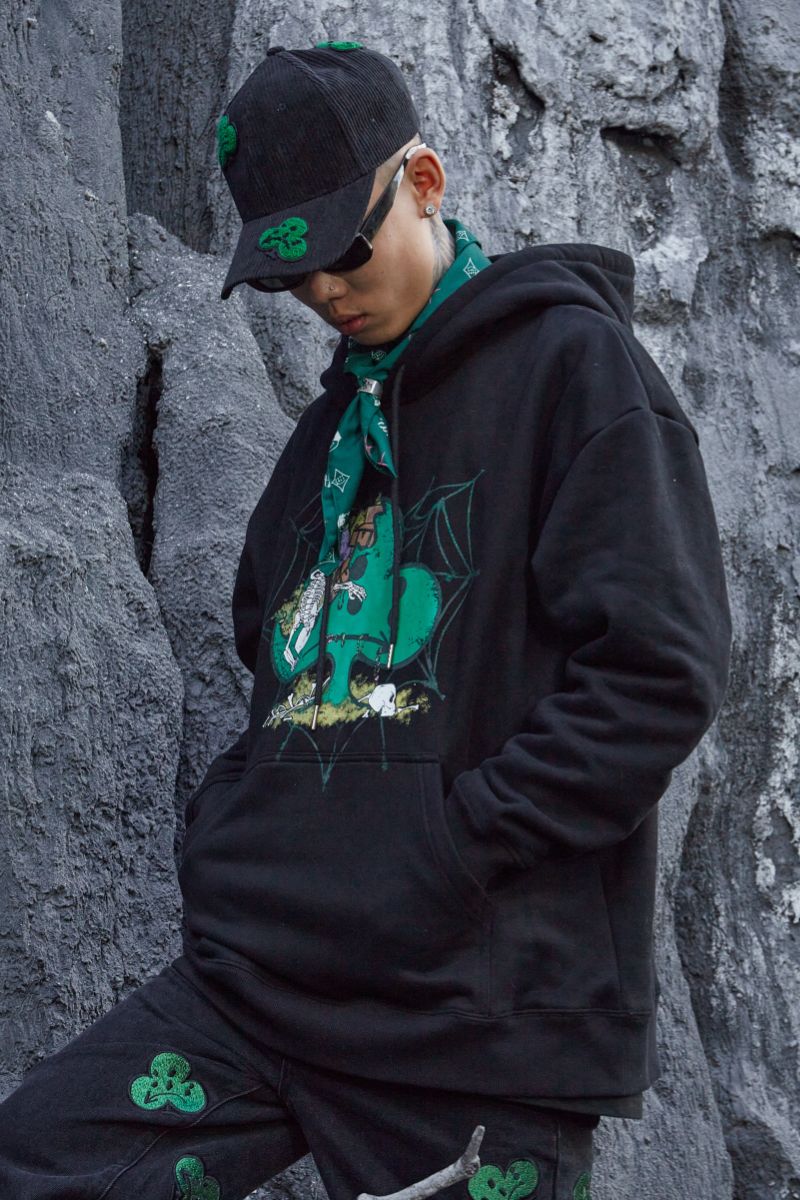 STEEPC Flower Print Hoodie