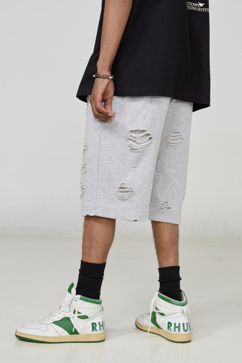 STEEPC Distressed Loose Shorts