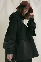 Center of Rotation Stitched Hooded Sweater