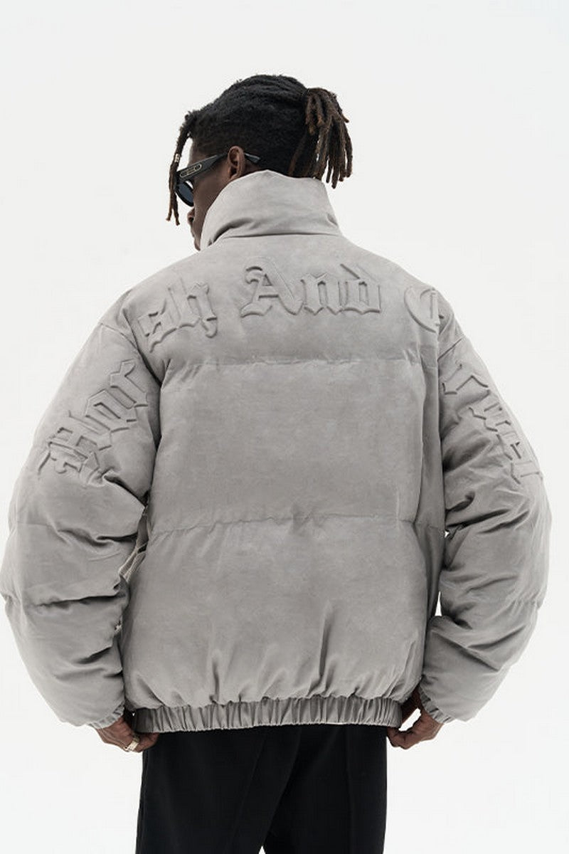 Embossed Gothic Logo Down Jacket - EU Only