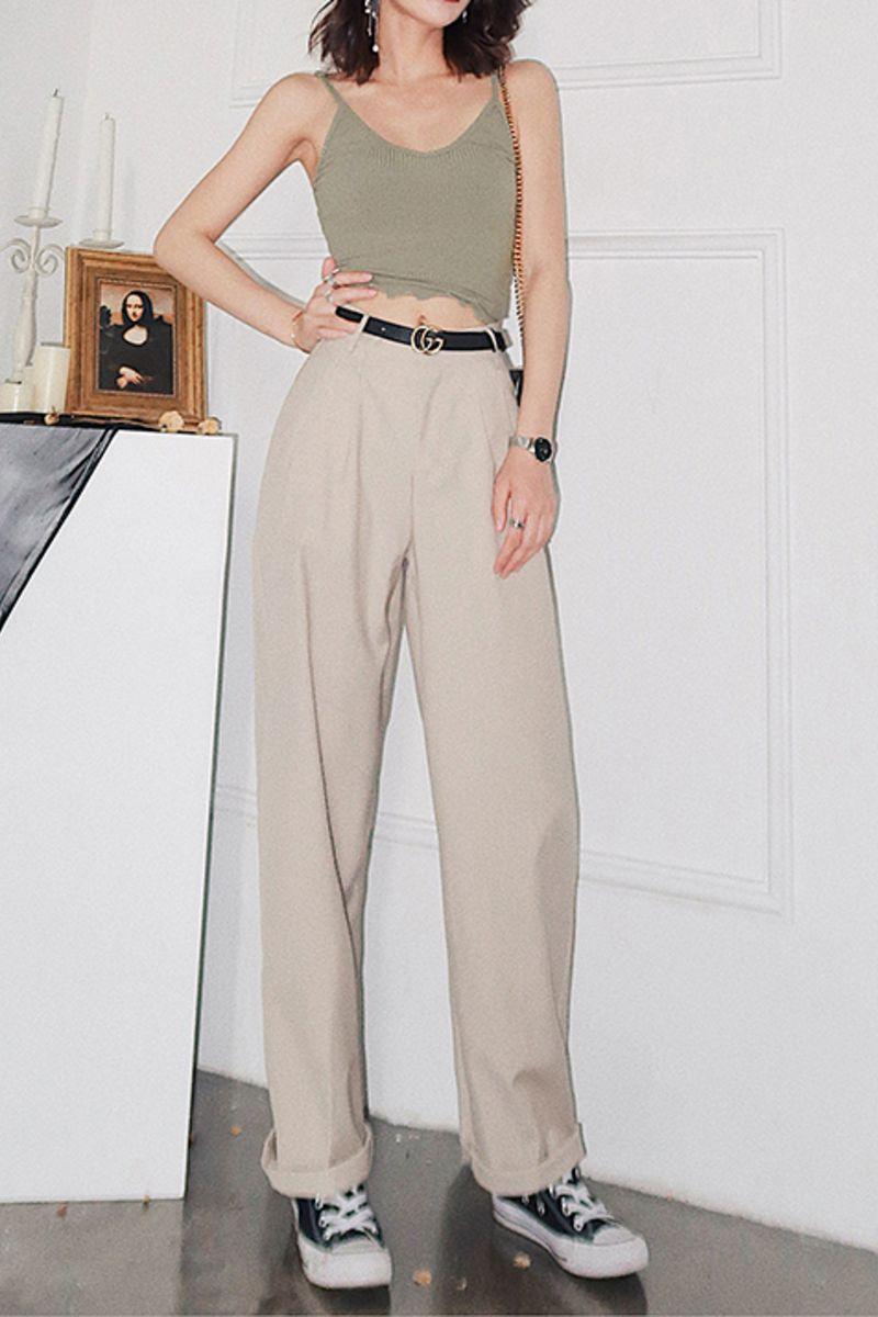 CZ Straight Casual Long Pants