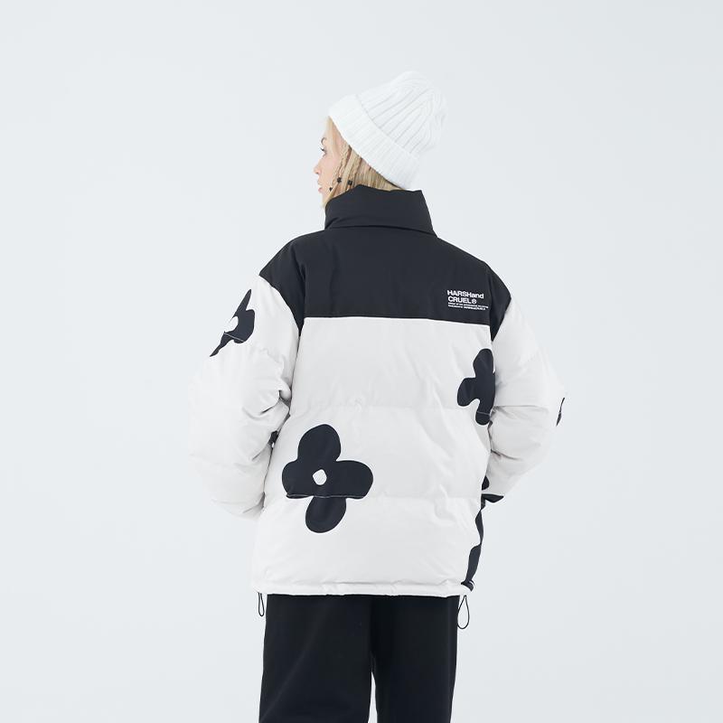 H/C Handpainted Flowers Down Jacket - UK Only