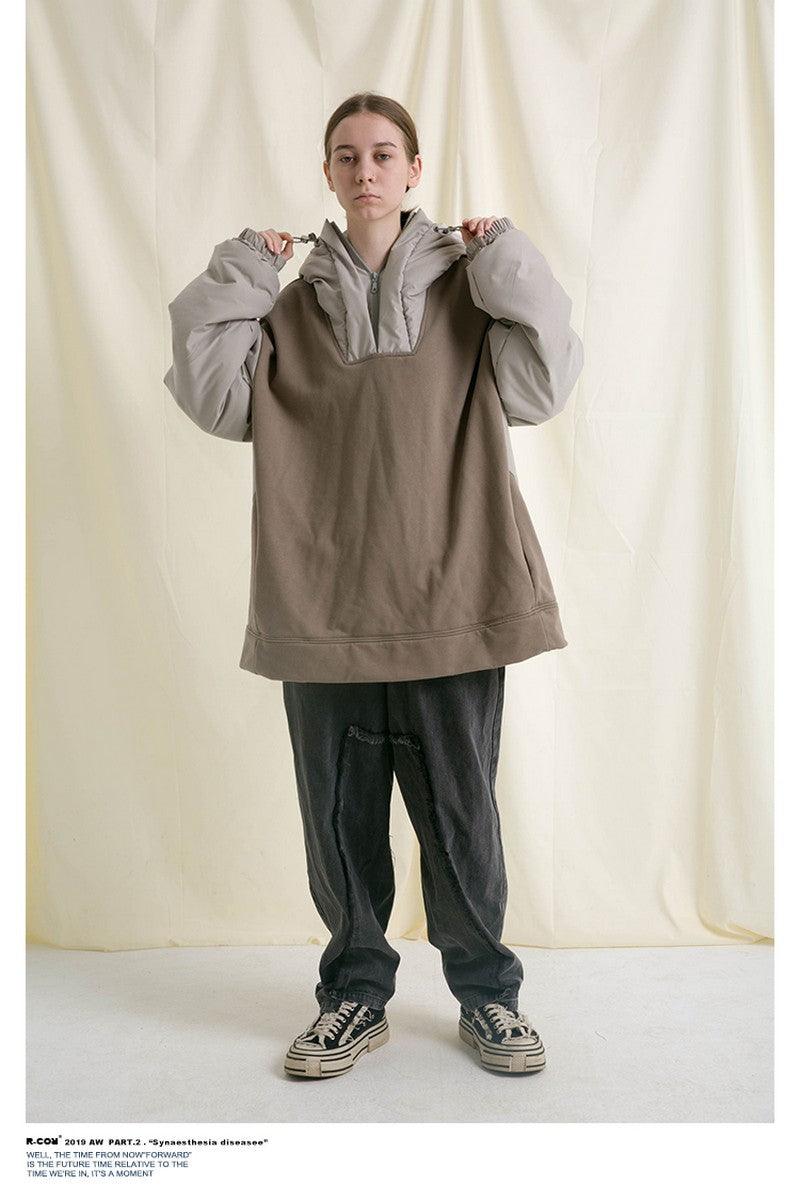 Center of Rotation Retro Stitched Hooded Jacket