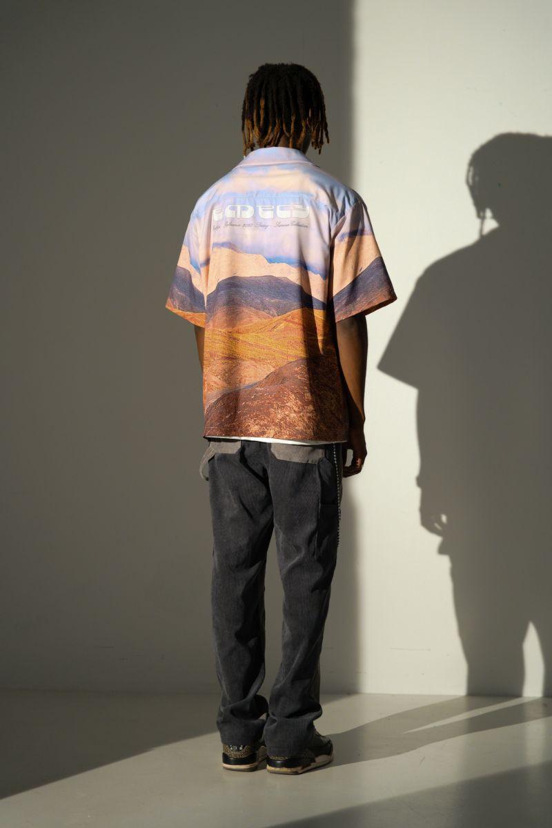 Empty Reference Desert Landscape Cuban Shirt