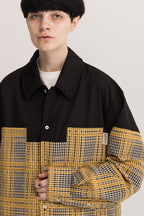 Empty Reference Plaid Stitching L/S Shirt Jacket