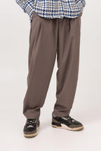 Empty Reference Coffee Loose Suit Trousers