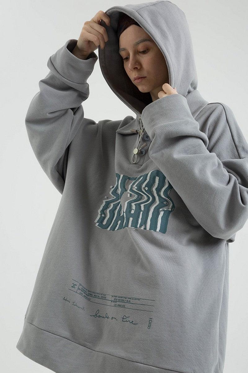 Center of Rotation Stitched Polo Hoodie