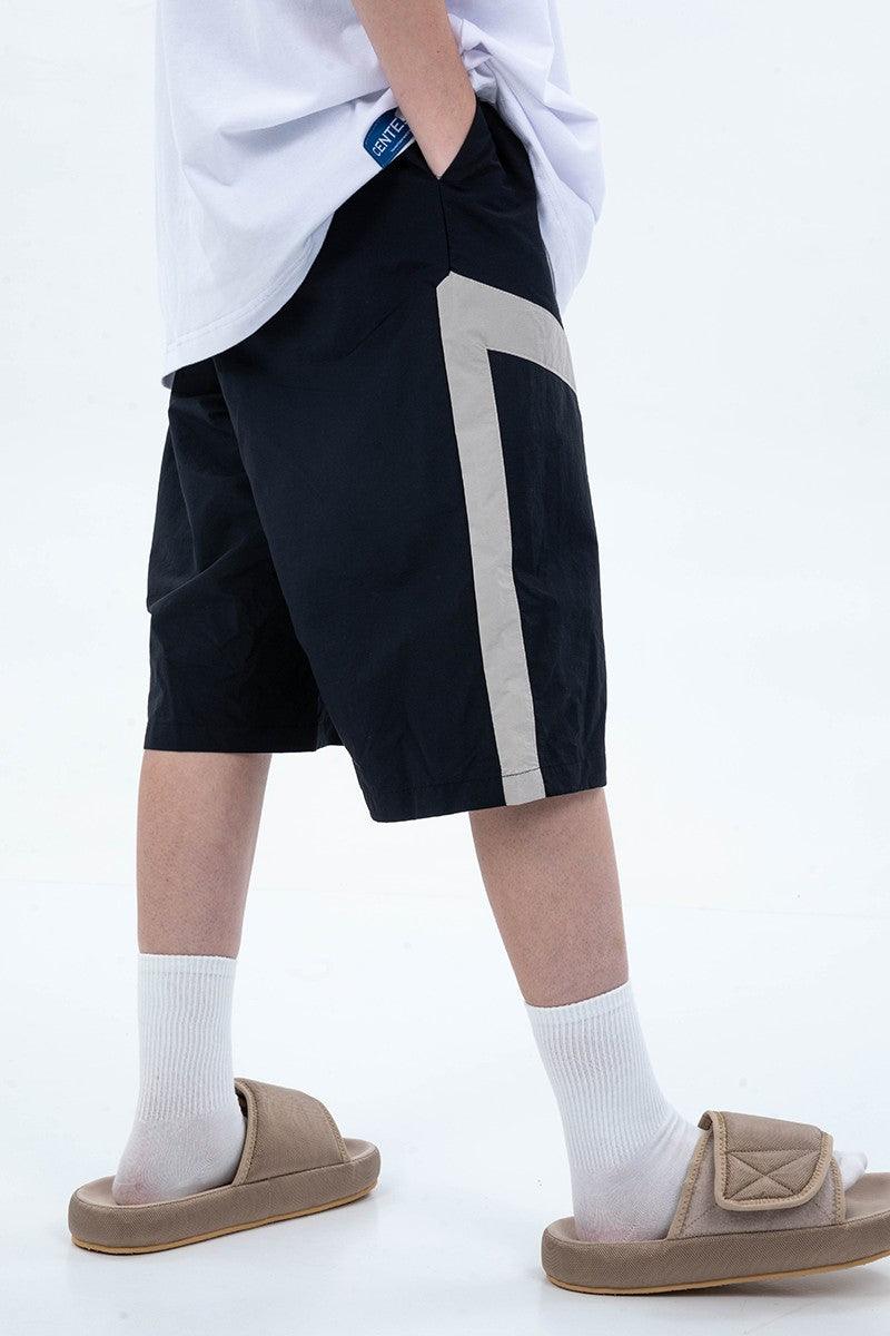 Center of Rotation Retro Stitched Casual Shorts