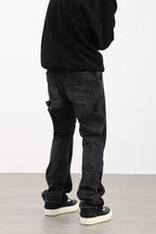 CZ Stitched Loose Straight Jeans
