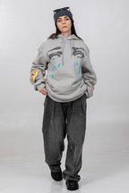 Error Code Tearing Angel Foam Print Hoodie