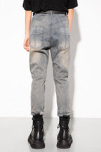 Unknown World Asymmetrical Washed Jeans