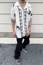 CZ Sea Print Cuban Shirt