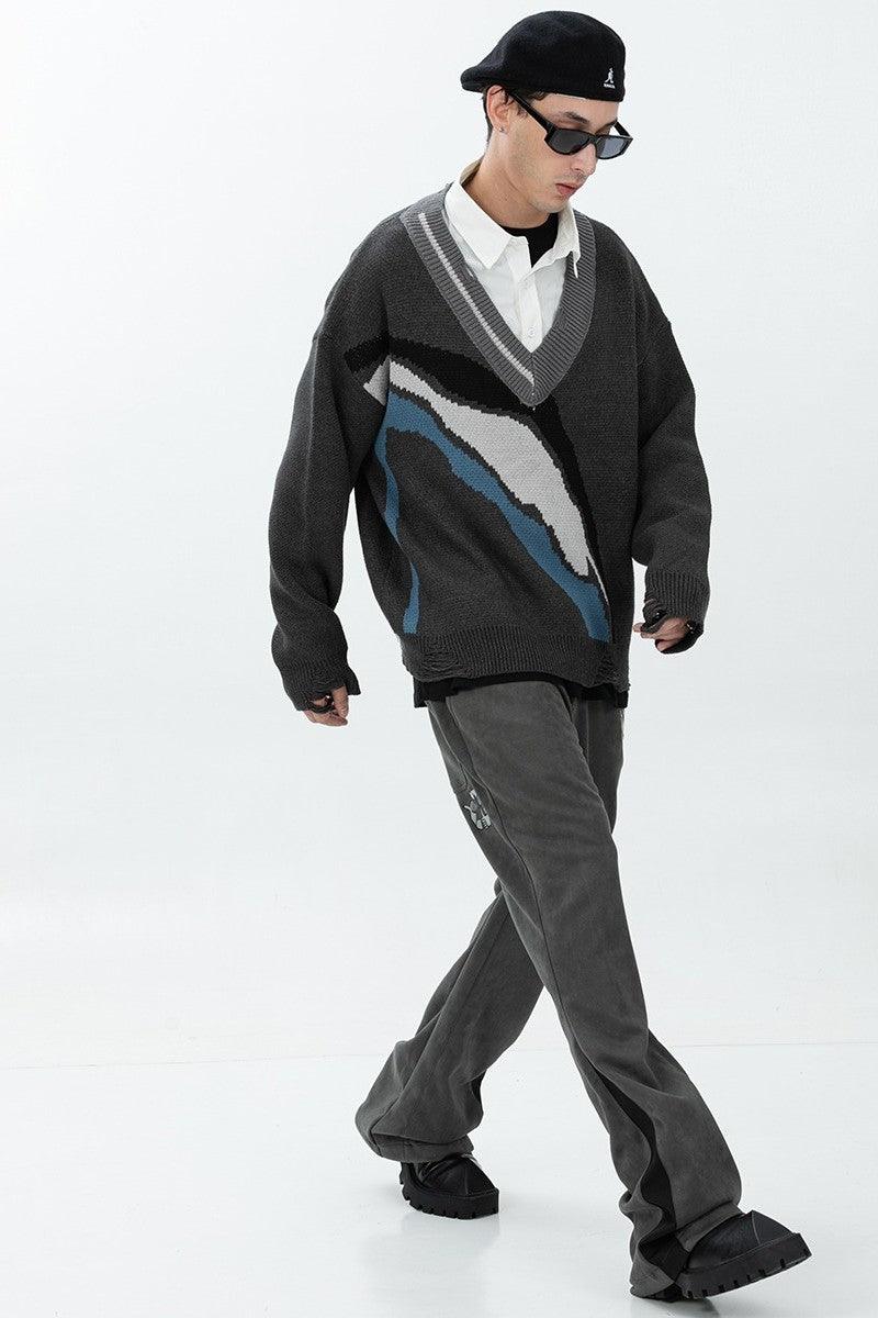 Error Code Embroidered Logo Suede Trousers