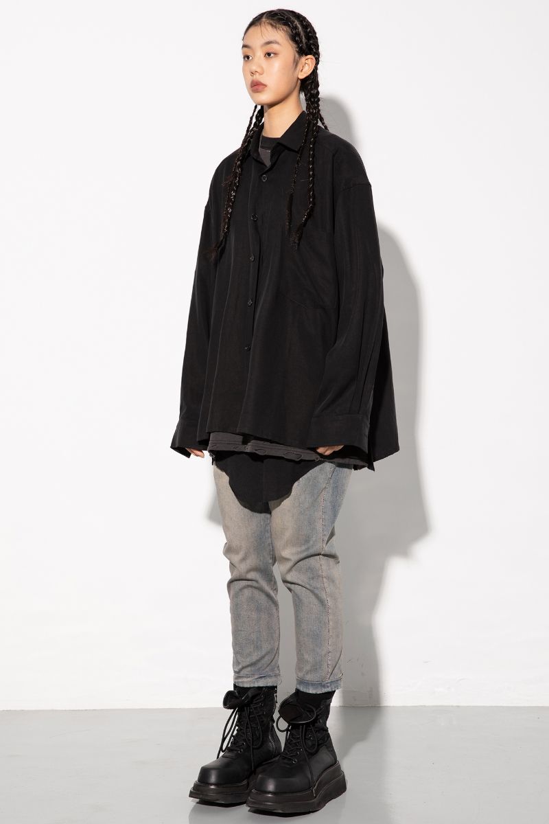 Unknown World Loose Silk Hemp L/S Shirt