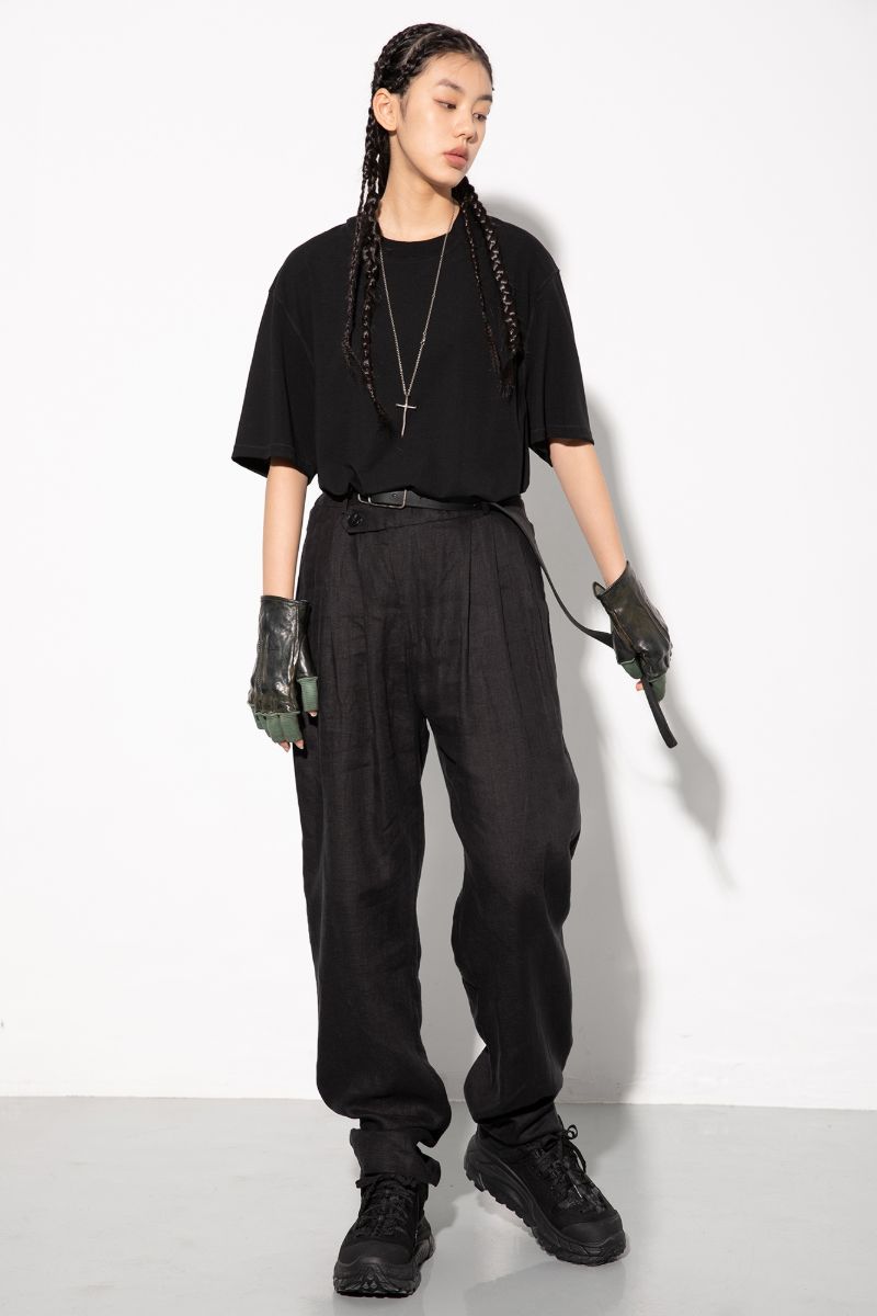 Unknown World Belt Straight Trousers