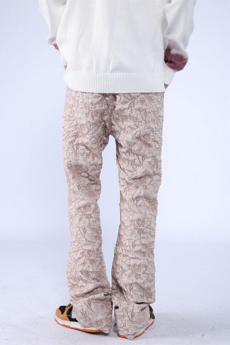 CZ Pleated Fabric Flared Trousers