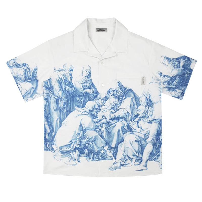Empty Reference Childbirth Painting Cuban Shirt