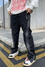 CZ Functional Zipper Flared Trousers