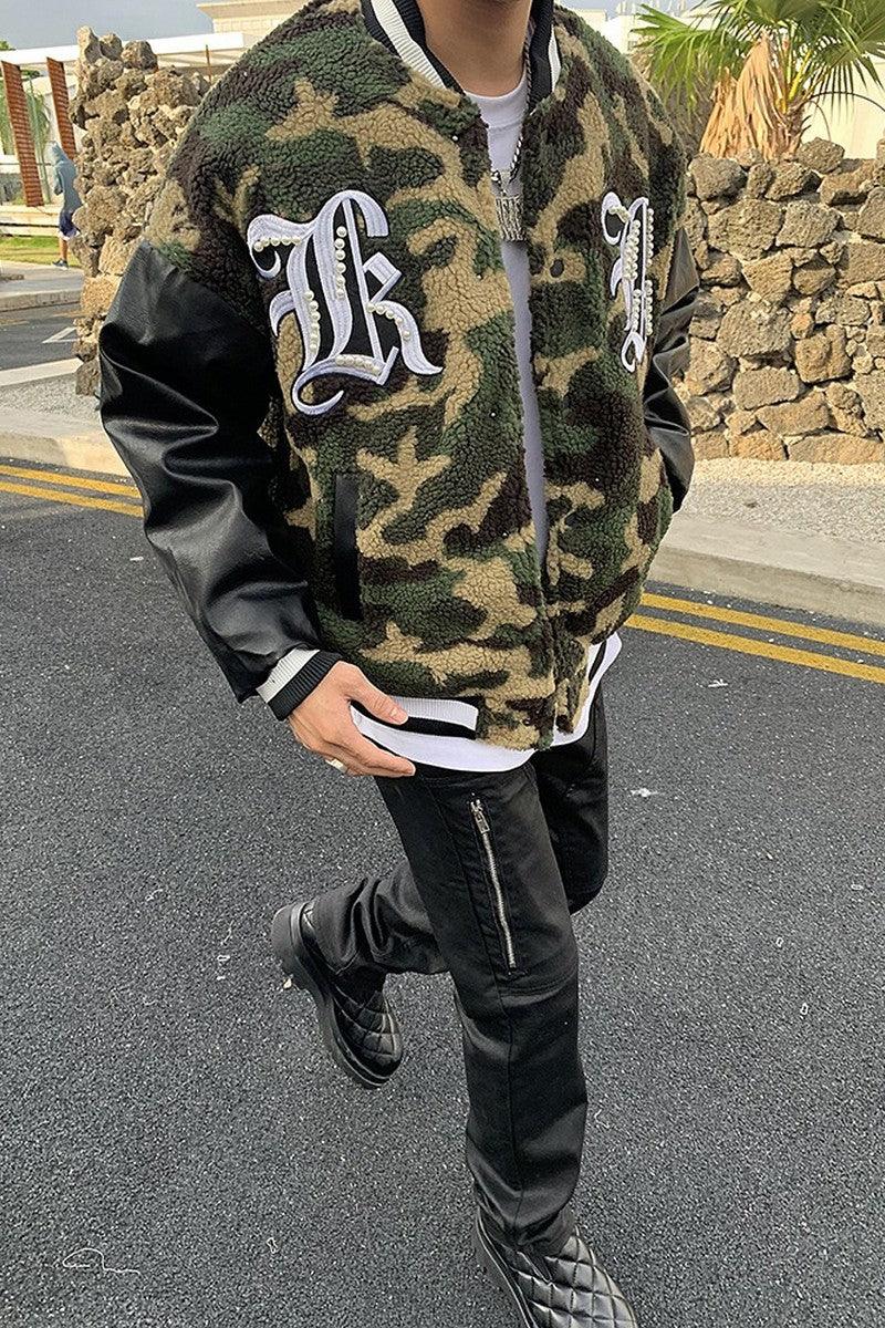 CZ Camo Sherpa Varsity Jacket