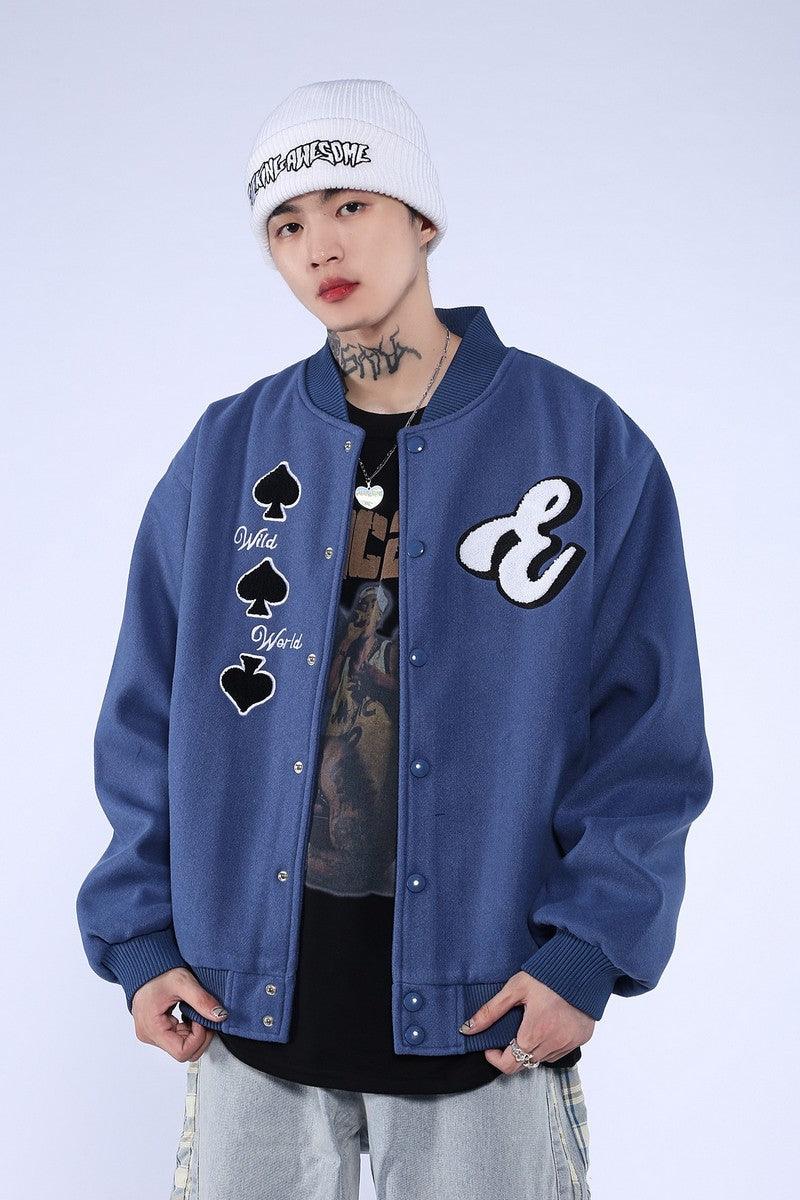 CZ Skyscraper Embroidered Varsity Jacket
