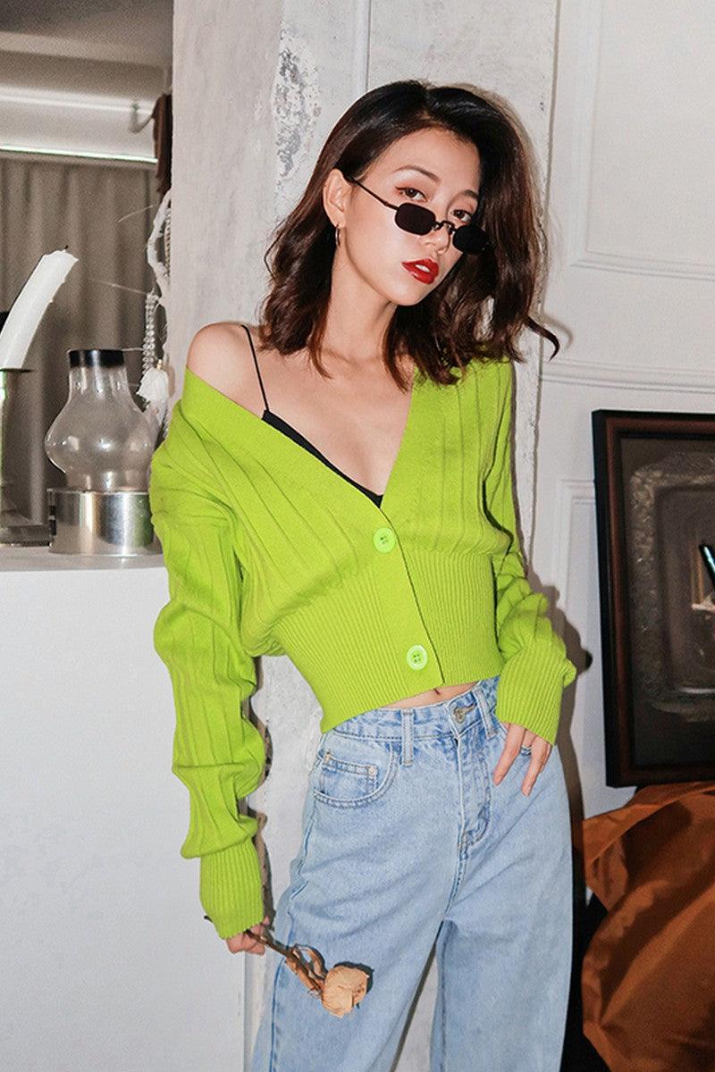CZ Knit Basic Cardigan