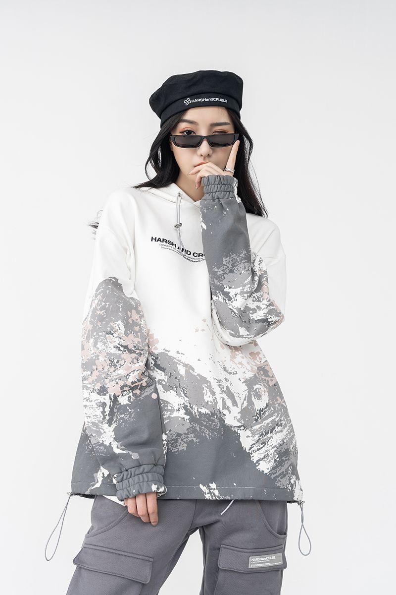 H/C Mountain Flowers Printed Hoodie - UK Only