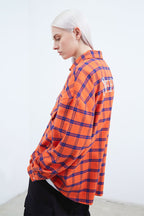 STEEPC Checkered Printed Logo L/S Shirt