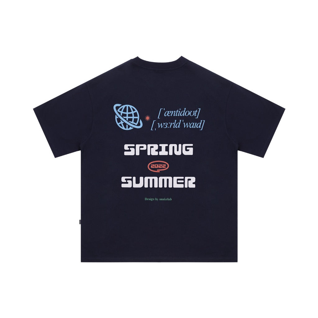 Antidote Globe Print Logo Tee