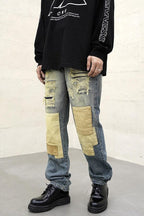 CZ Patches Retro Loose Jeans