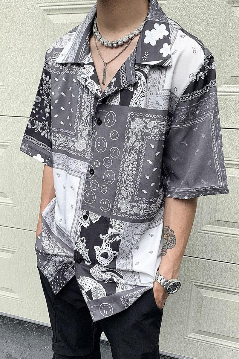 CZ Paisley Print Cuban Shirt