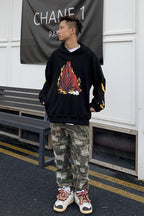 CZ Retro Flame Print Hoodie
