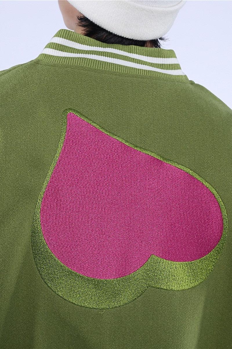 CZ Love Embroidered Varsity Jacket