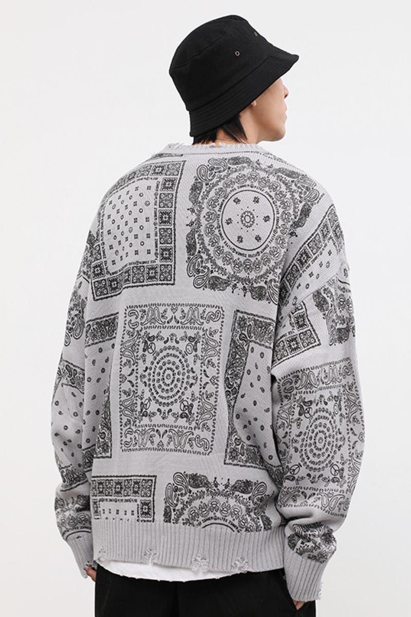 CZ Bandana Ripped Sweater - UK Only