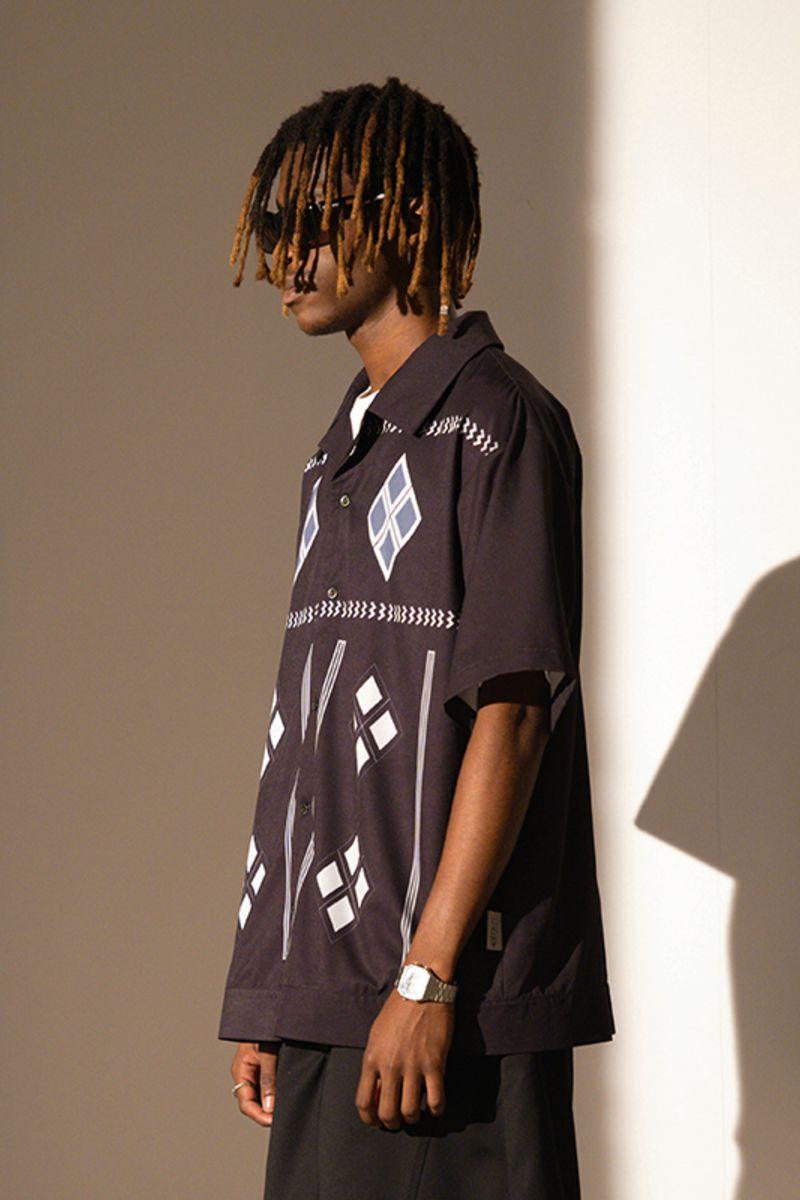 Empty Reference Black Diamond Cuban Shirt