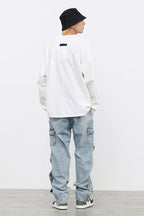 CZ Washed Buttons Cargo Jeans