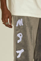 Empty Reference Logo Velvet Pants