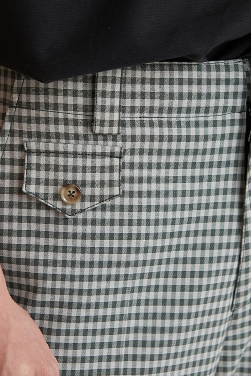 Mix7 Houndstooth Plaid Trousers - UK Only