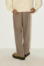 Empty Reference Plaid Woolen Straight Trousers