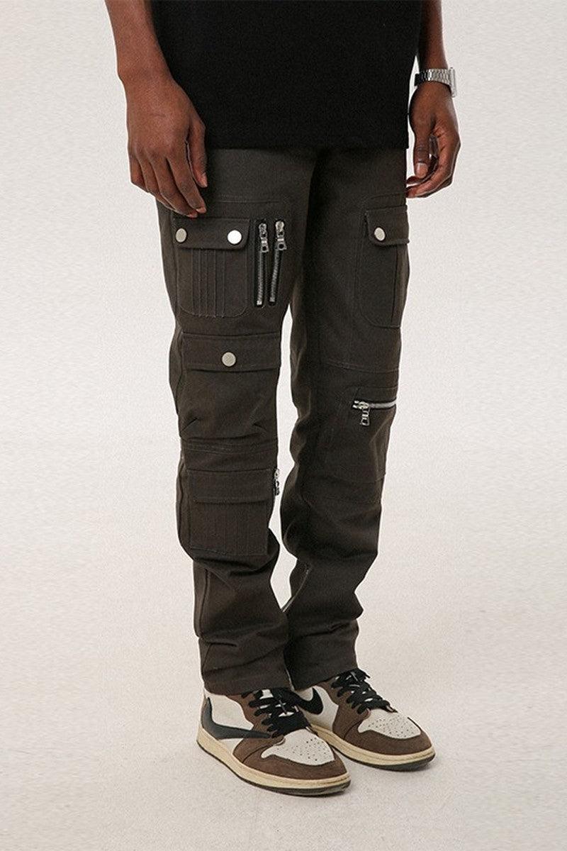 F&F Multi-Pocket Zipper Trousers