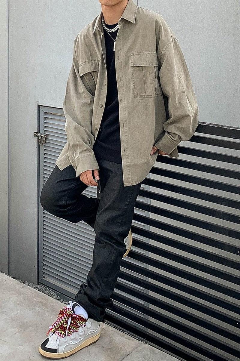 CZ Oversized Twill Basic Shirt